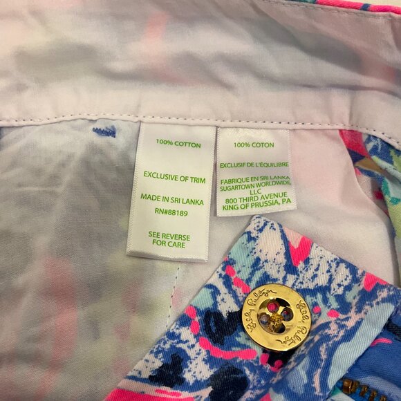 Lilly Pulitzer Chipper Shorts-Fantasy Garden style, Sz 0 - Picture 3 of 5